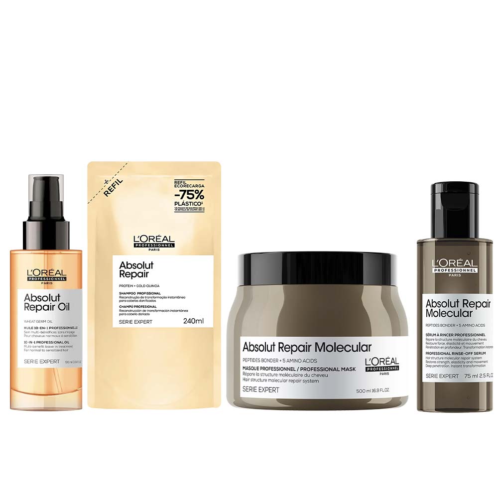 Kit L'Oréal Professionnel – Refil Shampoo + Máscara + Sérum + Óleo 10 em 1
